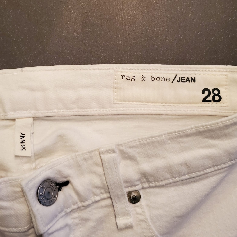 nwt rag & bone White Skinny Full Length Jeans - Picture 4 of 13